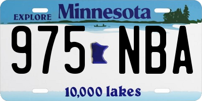 MN license plate 975NBA