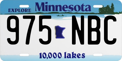 MN license plate 975NBC