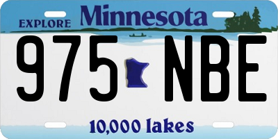 MN license plate 975NBE