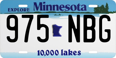 MN license plate 975NBG