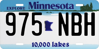 MN license plate 975NBH