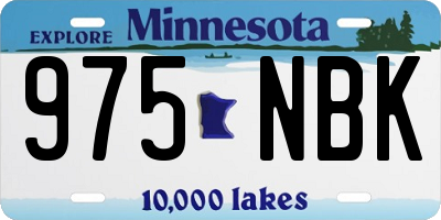 MN license plate 975NBK