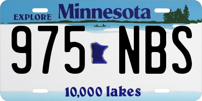 MN license plate 975NBS