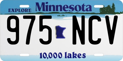 MN license plate 975NCV