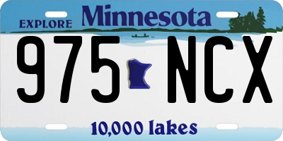 MN license plate 975NCX