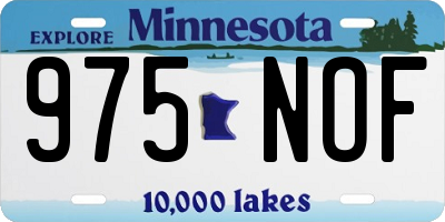 MN license plate 975NOF