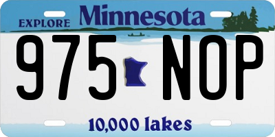 MN license plate 975NOP