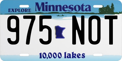 MN license plate 975NOT