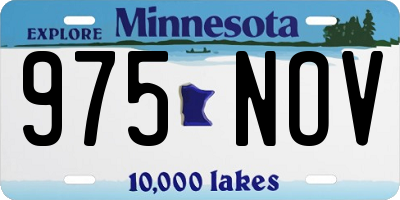 MN license plate 975NOV