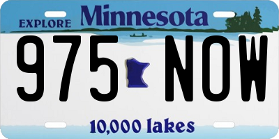 MN license plate 975NOW