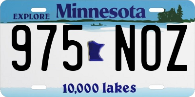 MN license plate 975NOZ