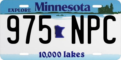 MN license plate 975NPC