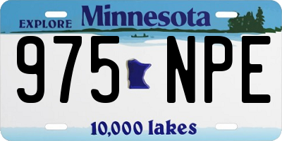 MN license plate 975NPE