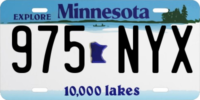 MN license plate 975NYX