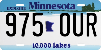 MN license plate 975OUR