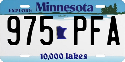 MN license plate 975PFA