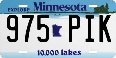 MN license plate 975PIK