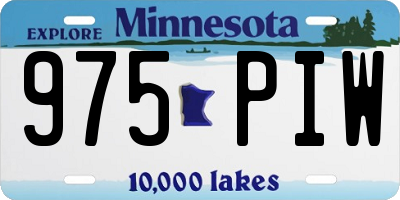 MN license plate 975PIW