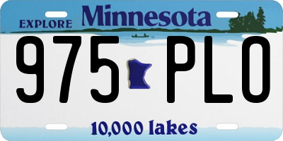 MN license plate 975PLO