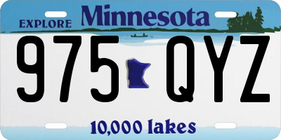 MN license plate 975QYZ