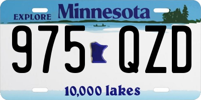 MN license plate 975QZD