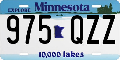 MN license plate 975QZZ