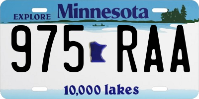 MN license plate 975RAA