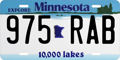 MN license plate 975RAB