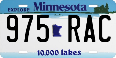 MN license plate 975RAC