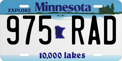MN license plate 975RAD