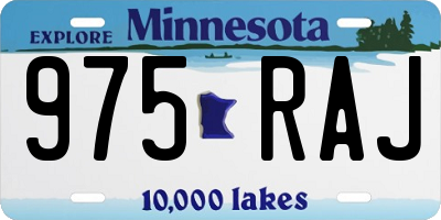 MN license plate 975RAJ