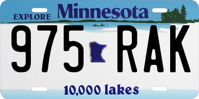 MN license plate 975RAK