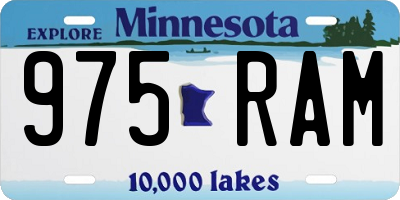 MN license plate 975RAM