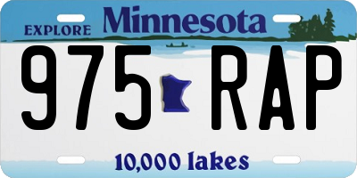 MN license plate 975RAP