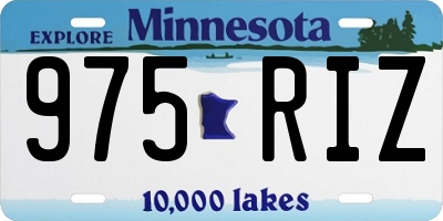 MN license plate 975RIZ