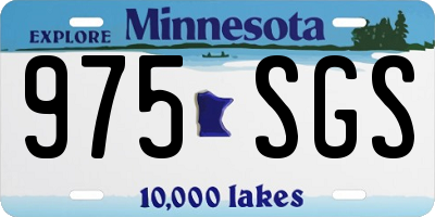 MN license plate 975SGS