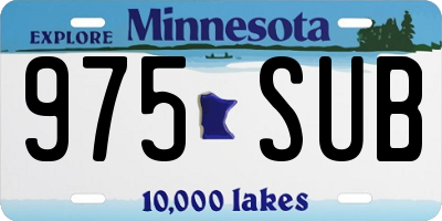 MN license plate 975SUB