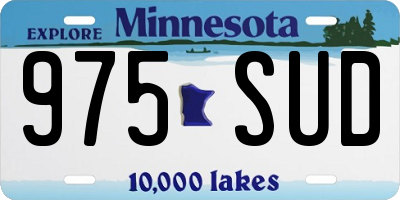 MN license plate 975SUD