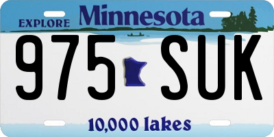 MN license plate 975SUK