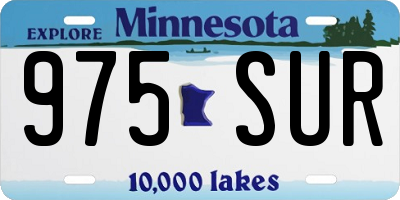 MN license plate 975SUR