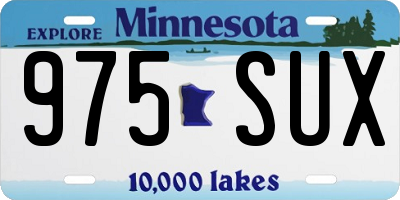 MN license plate 975SUX