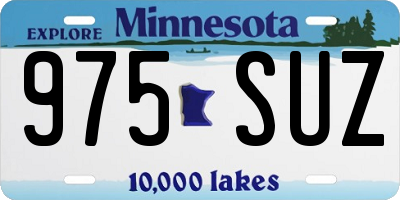 MN license plate 975SUZ