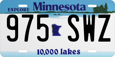 MN license plate 975SWZ