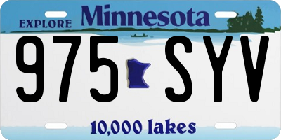 MN license plate 975SYV