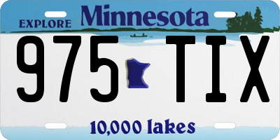 MN license plate 975TIX