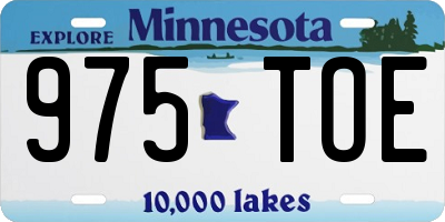 MN license plate 975TOE
