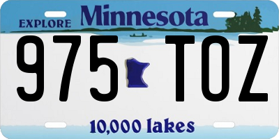 MN license plate 975TOZ