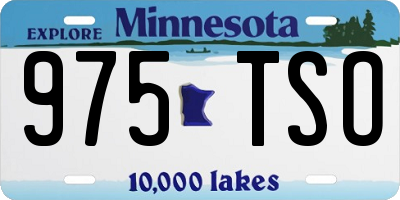 MN license plate 975TSO