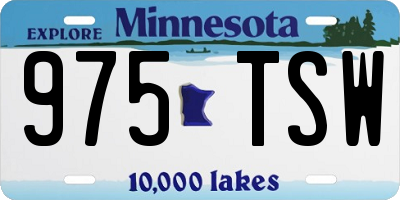 MN license plate 975TSW