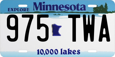 MN license plate 975TWA